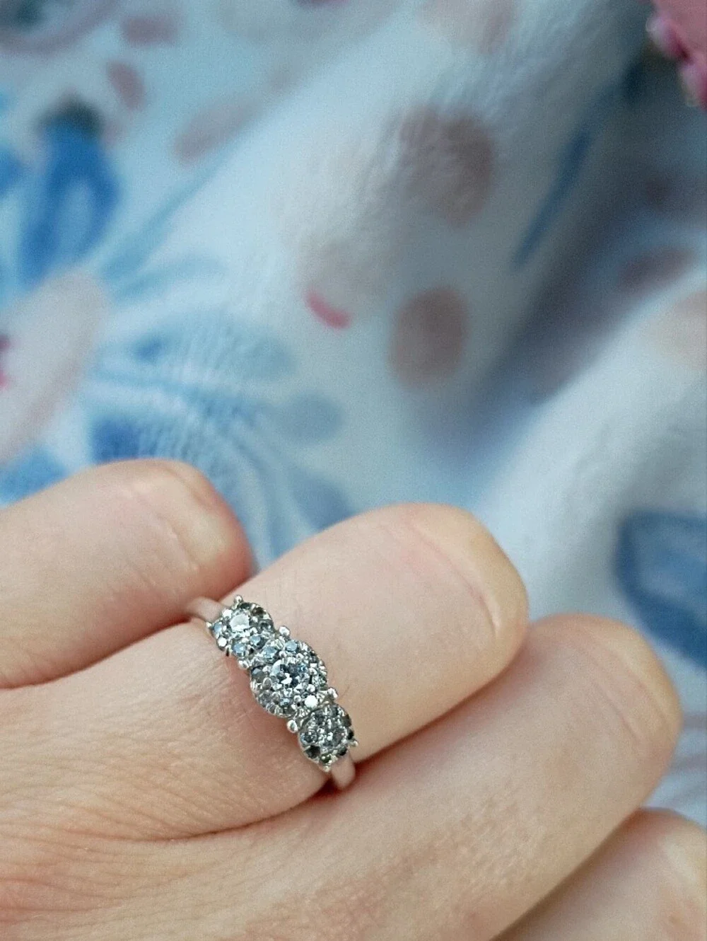 Genuine Diamond 925 Sterling Silver Ring
